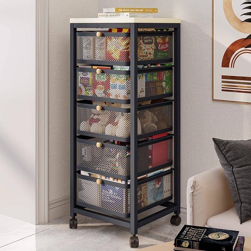 V94Zkx8pPA子N厨房菜篮置物架家用移纳动落地式多功层果蔬收筐多