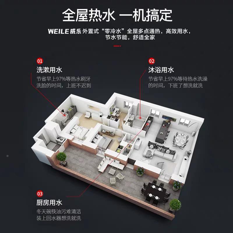 威乐回水职循热水循环系统循WBP环泵回水泵零冷水家用空气能能环