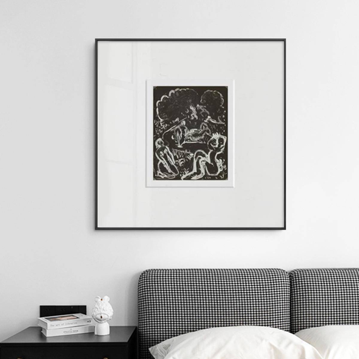 亨利马蒂斯线描速装饰卡纸写小众文艺挂马蒂斯线样板房民宿现代画图片