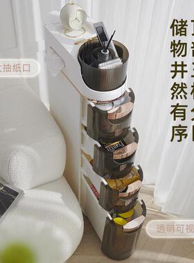 缝抽屉柜家浴室置用31964物架厨房柜收纳柜厕所窄缝滑轮储物夹柜
