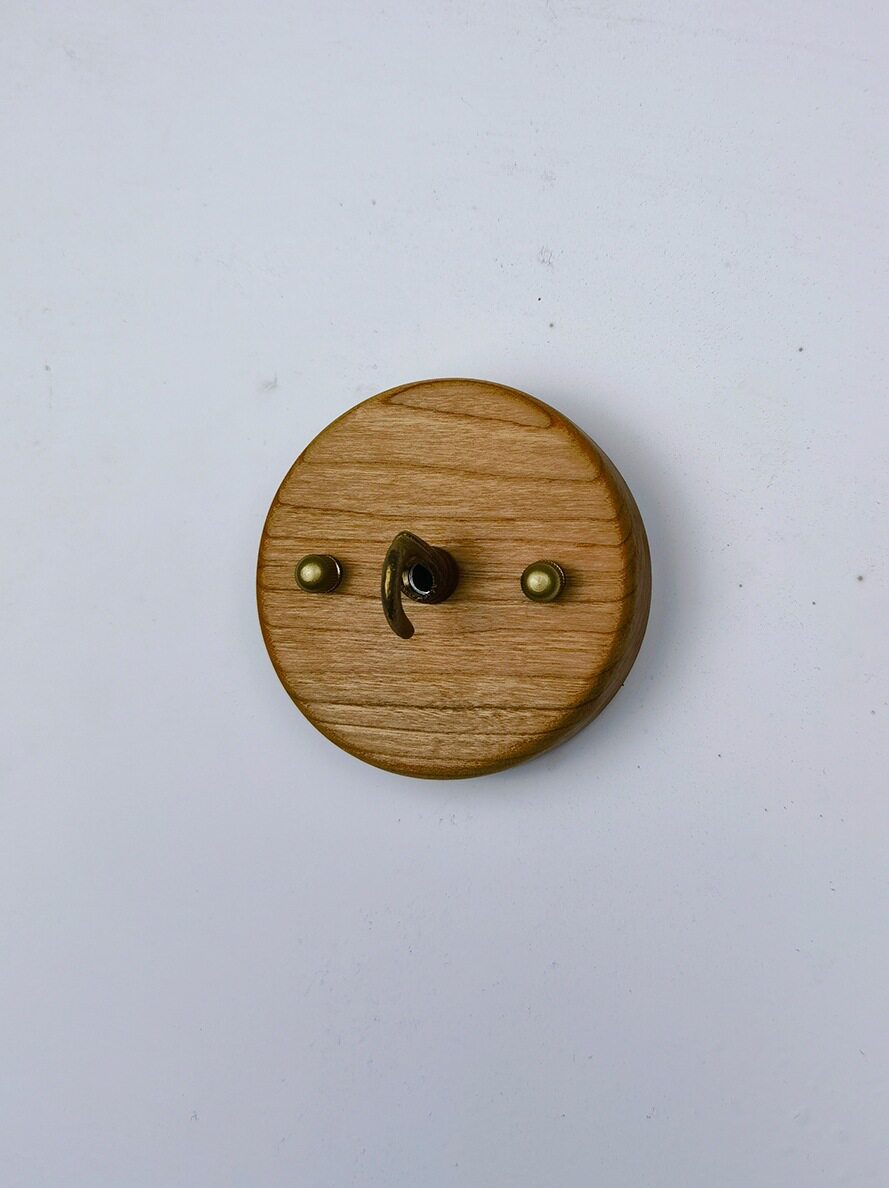 实木圆形灯座吊灯吸顶盘挂钩