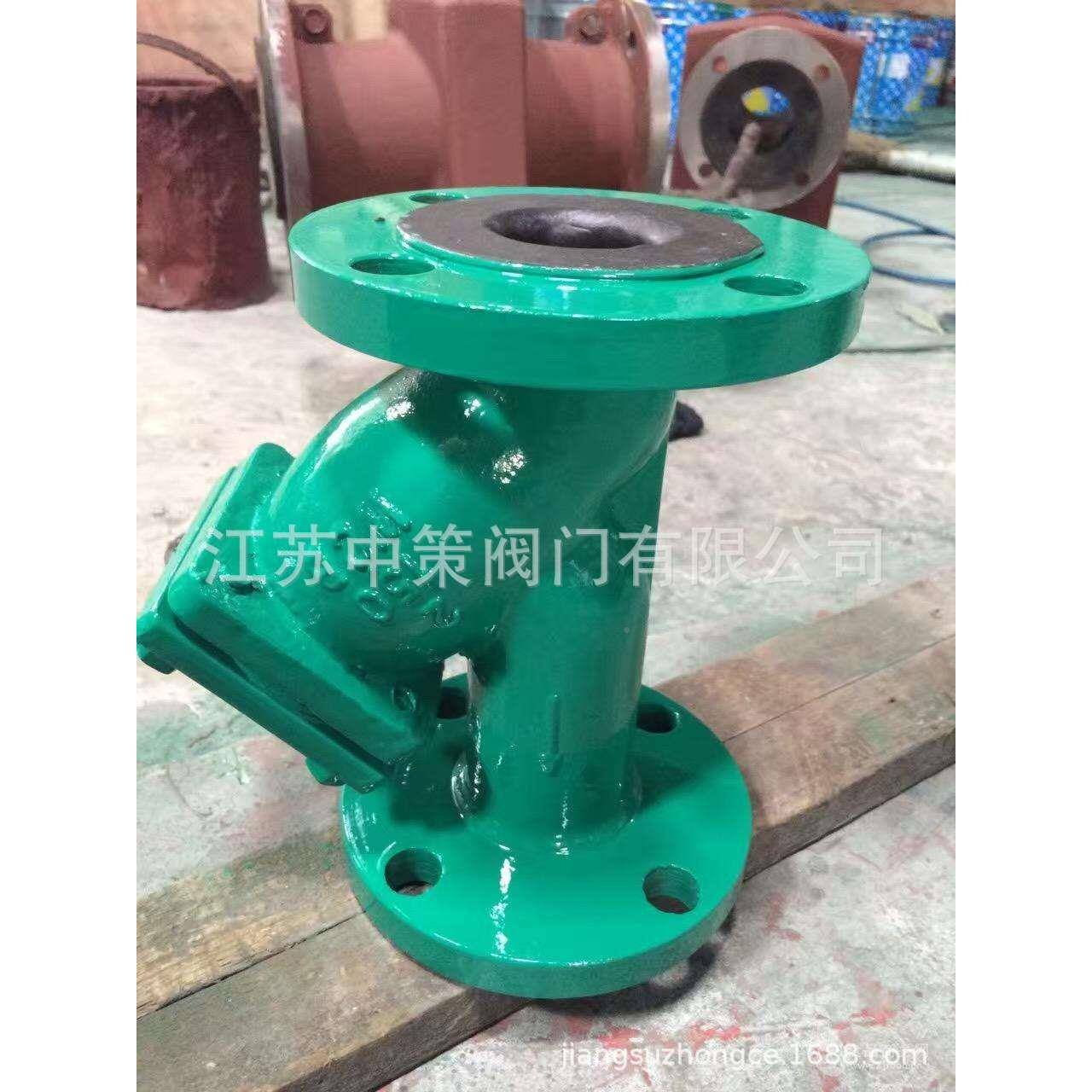 G41J-10C1/6铸钢Y型衬胶过滤器耐腐GL41J-10蚀耐酸C碱衬胶Y型L法