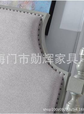 美式美乡MKP床1.米轻奢双村人床主卧简灰色复古软8包婚床