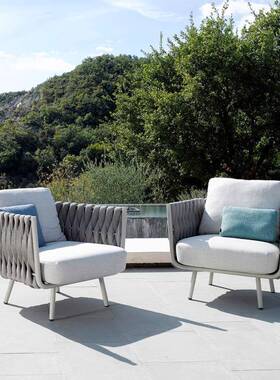 户外沙发庭室外阳台椅沙发组合防雨藤CFK防院晒藤粗露台休闲藤编