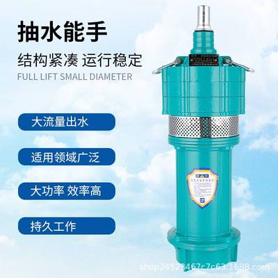 QD家用高压高扬程多级潜水泵小老鼠立式清水泵深井农用灌溉抽水泵