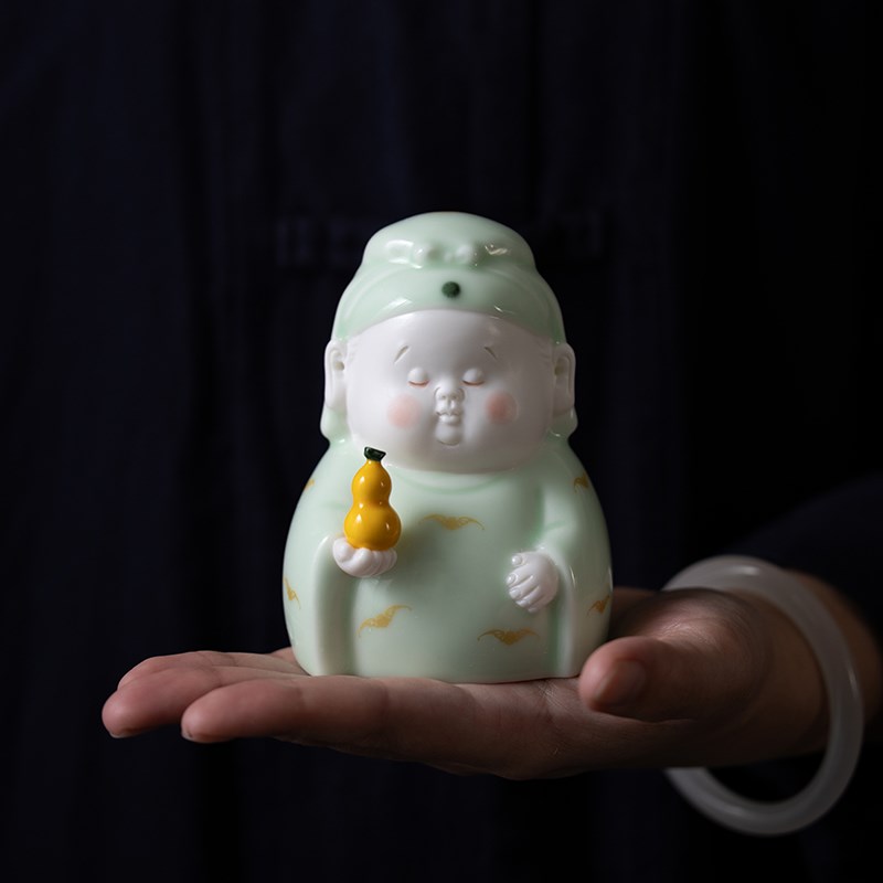 速发创意可爱福禄寿家居摆件小神仙桌面客厅书房玄关装饰手工艺品
