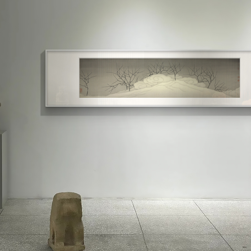 速发新中式沙发背景挂水山墙画风卧室床头过道走廊酒店无框装饰画