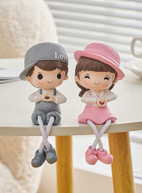 速发可爱娃脚吊娃摆件视电柜书柜家居客厅玄关装饰品儿童房小摆设