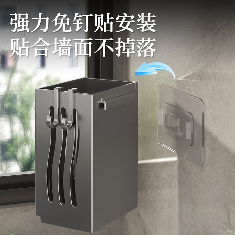 速发筷子收纳盒厨房筷笼壁挂式筷子篓家用刀具筷子筒勺子桶收纳置