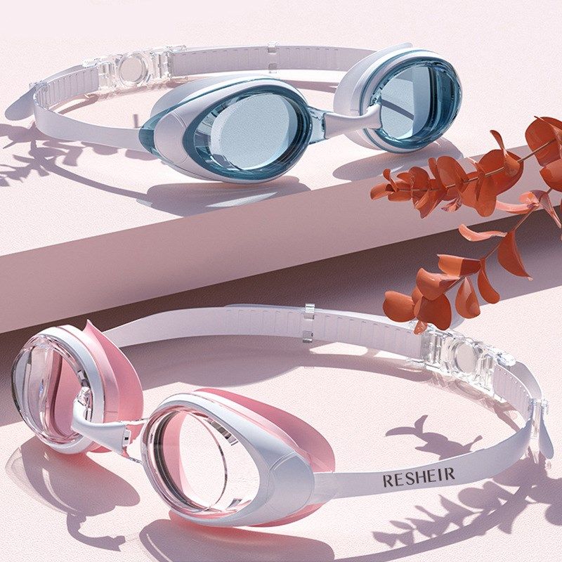 速发带度数泳镜小电防雾防水士近视高框清镀男款竞速游泳潜水镜