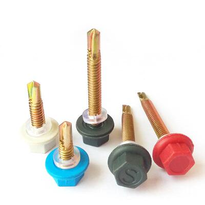 尼龙头钻尾丝塑料防水六角自攻自钻螺丝燕尾钉彩钢瓦树脂瓦安装钉