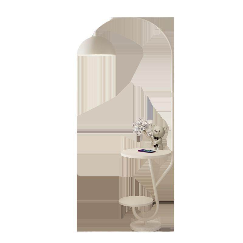 落地灯客厅中古风高级感卧室床柜一体奶油钓鱼落地灯氛围茶几台灯