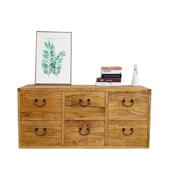 民宿实木斗柜风化门板餐边柜家用厨房茶具收纳柜老榆木抽屉置物柜