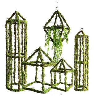 仿真几何体青苔吊饰森系造景摆件创意空中吊饰布景橱窗植物角设计