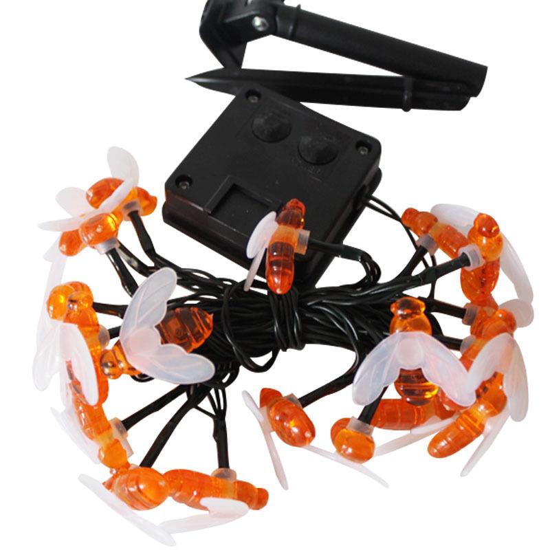 花园蜜蜂太蜜能灯串户阳外防水装SGH蜜饰蜂LED灯串蜂灯串