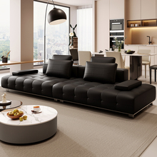 HTL劳伦斯真皮沙发客厅高端大气意式极简约轻奢高级头层牛皮直排