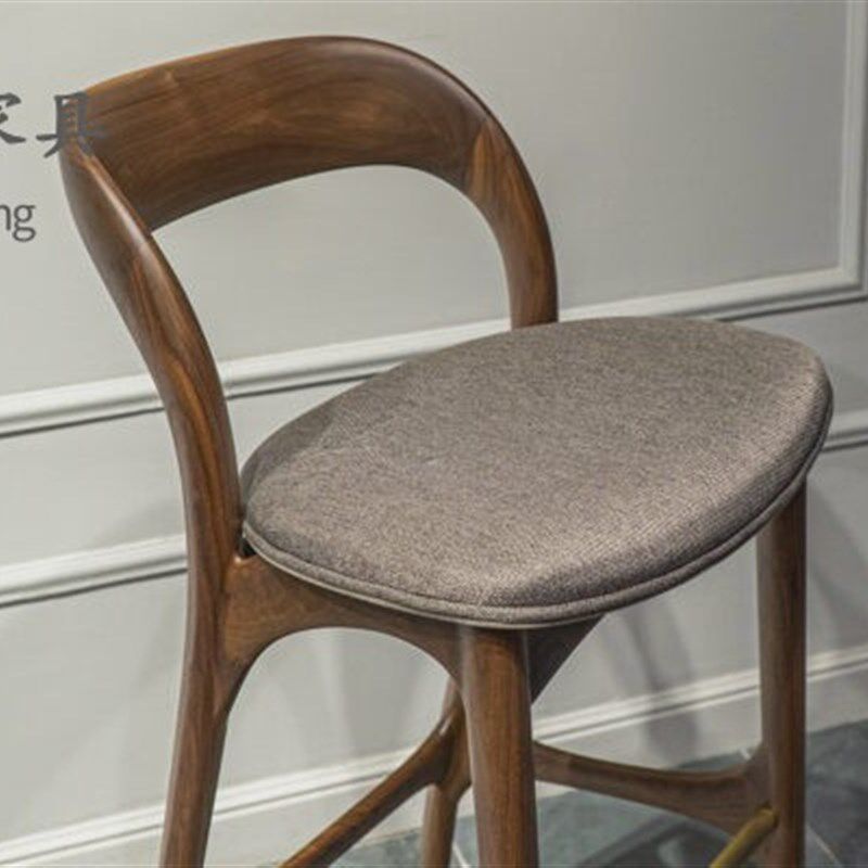 北美黑胡桃原木北欧吧台椅现代简约高脚J凳新中式复古吧台凳高脚,住宅家具,家用高脚椅,淘宝优惠券,粉丝福利购,淘宝优惠卷