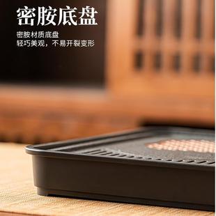 干泡台 轻奢家用仿乌金瓷石功夫茶盘茶具茶盘小型茶台储水排水式