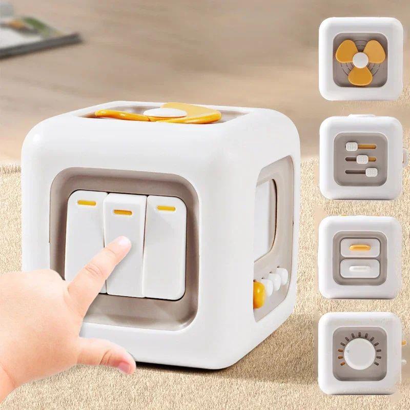 6 in 1 Montessori Cube Toys Sensory Busy Board Baby
