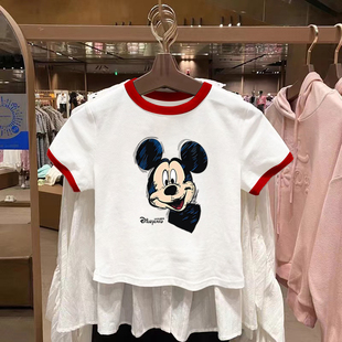 短袖 新款 纯棉女童装 T恤2025夏季 百搭上衣服 小孩儿童宝宝时尚 半袖