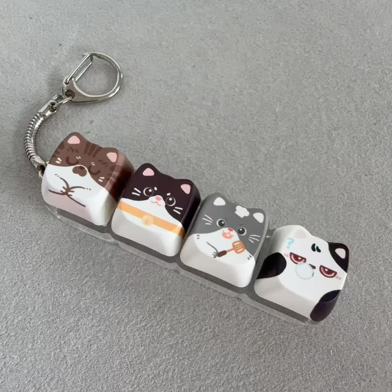 4键PBT猫咪键帽解压按键猫咪键盘
