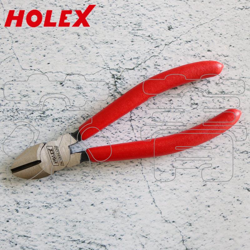 德国霍夫曼HOLEX斜嘴钳  斜口钳 光面钳体 精巧型 手柄带塑料覆层