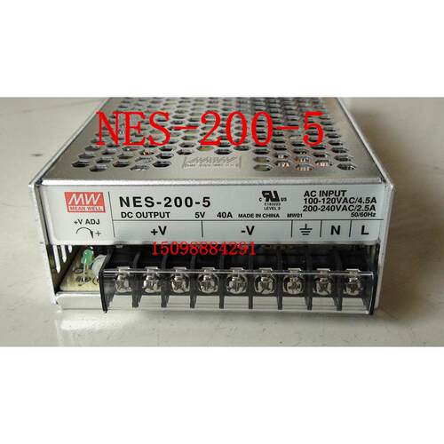 台湾明纬开关电源 NES-200-5 200W 5V40A 显示屏电源 一级