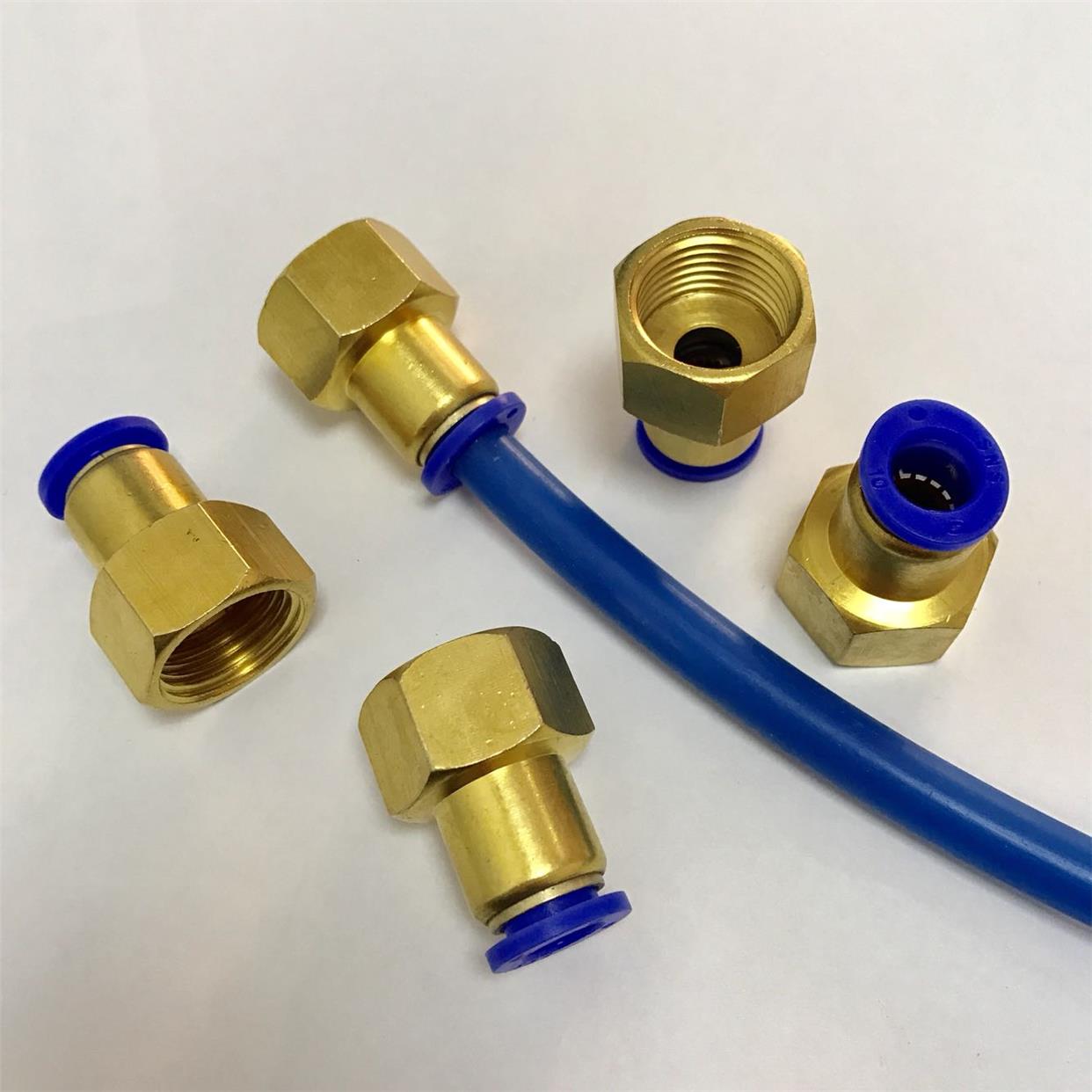 1/2-10 四分-10 DN15-10 内螺纹1/2插10mm 接外径10mm pu气管接头