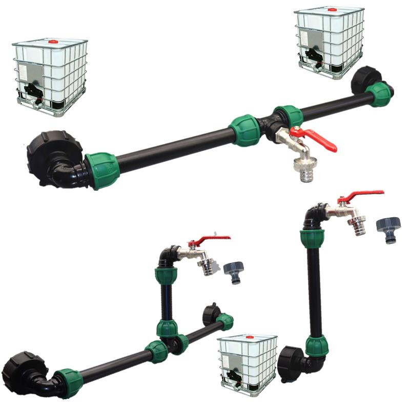 60粗丝IBC吨桶PE管塑料接头25水管接头吨桶串联接头增高放水接头