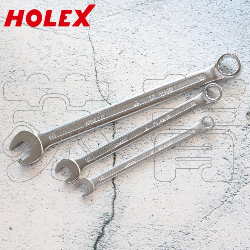 德国霍夫曼HOLEX梅开两用扳手 带有椭圆形手柄 加长型 镀铬6-32mm