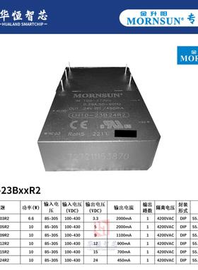 金升阳LH10-23B03/05/09/12/15/24/48R2/R2-C电源模块220V转隔离