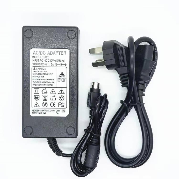 适用格志AK890针式打印机24V开关电源适配器30V1.7A三针 充电器线
