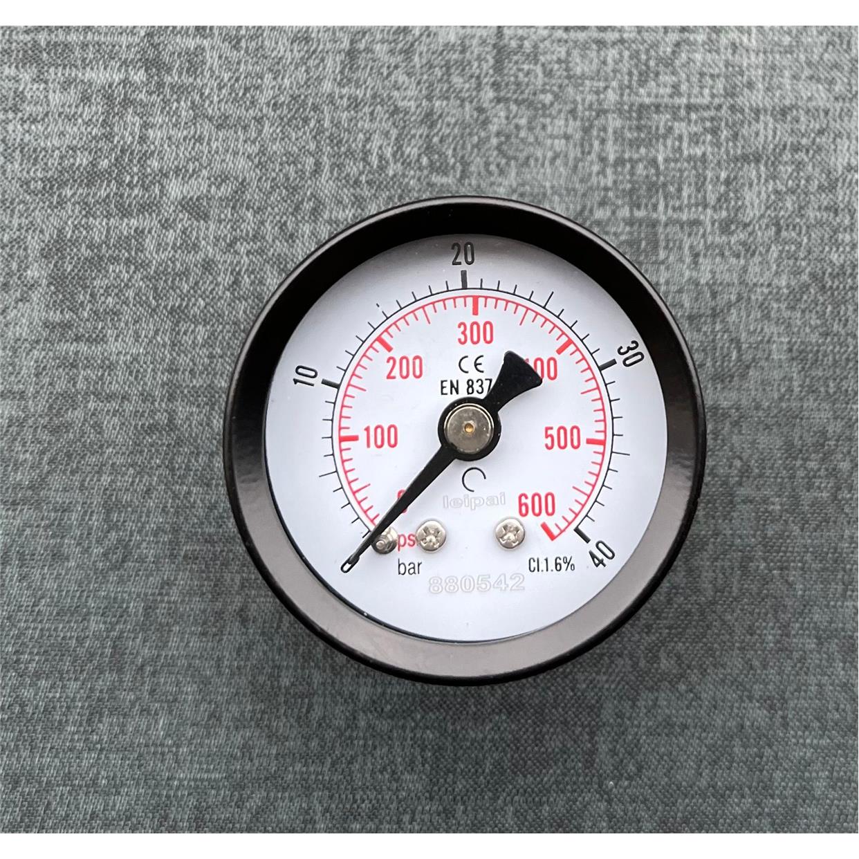 轴向压力表 40bar 600psi气压表 4MPA 水压表 直径40mm EN837.1