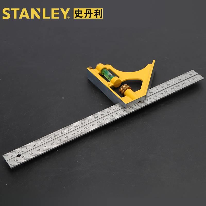 史丹利公制活动直角尺300mm多功能水平组合角尺拐尺STHT46143-23