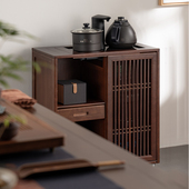 花梨木茶水柜烧水壶一体家用泡茶台茶室煮茶可移动侧柜客厅茶几柜