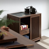 胡桃木茶水柜烧水壶一体家用移动泡茶台茶室煮茶烧水柜客厅餐边柜