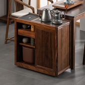 乌金木茶水柜烧水壶一体边几移动茶边柜小型家用茶几多功能茶台