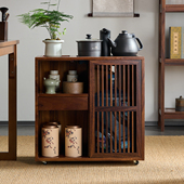 胡桃木茶水柜烧水壶一体移动泡茶台家用客厅茶室茶几烧水柜茶边柜