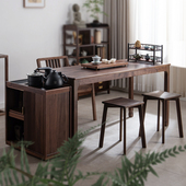 北美黑胡桃木茶桌椅组合新中式 阳台茶桌家用客厅小茶台茶室喝茶桌