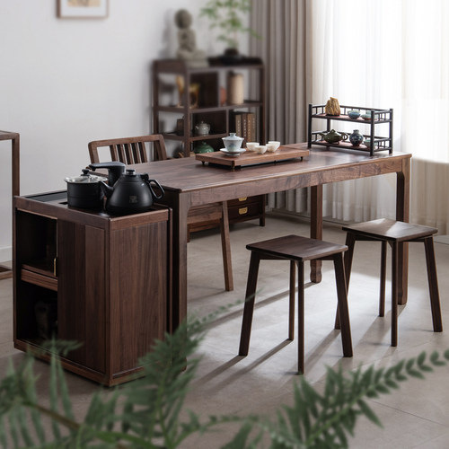 北美黑胡桃实木茶桌茶台顺丰包邮