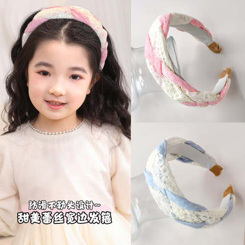 儿童宽边蕾丝发箍甜美森系发卡