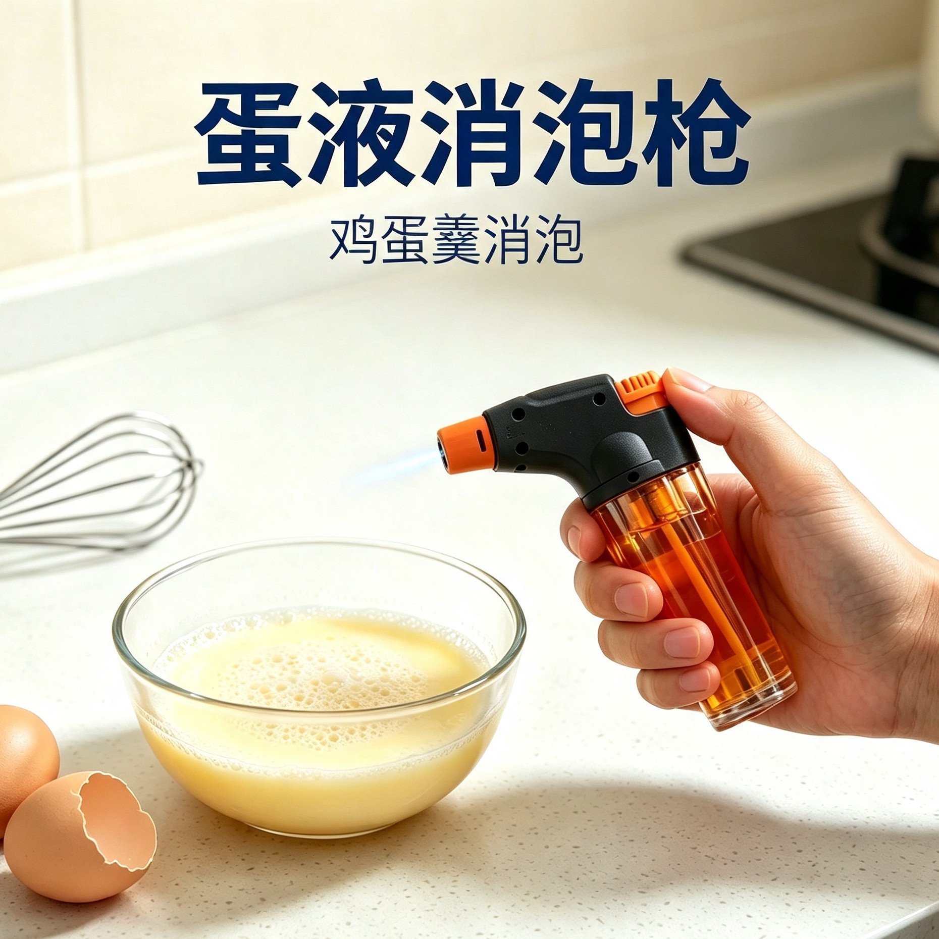 蒸蛋去泡沫神器充气防风小喷枪
