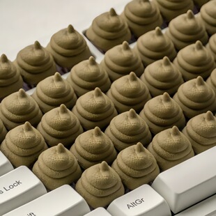 树脂爆品个性创意便便键帽搞怪粑粑恶搞机械键盘键帽单个替换按键