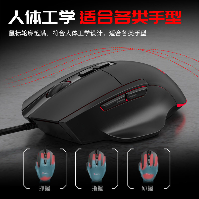 7200DPI全速七按键RGB有线宏定义