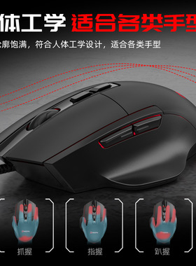 7200DPI全速七按键RGB有线宏定义游戏鼠标电脑配件