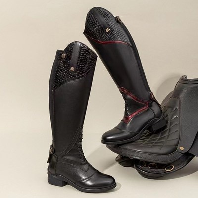 速发内马术长靴专业马术高筒长靴防滑全磨骑行比赛耐衬骑马靴