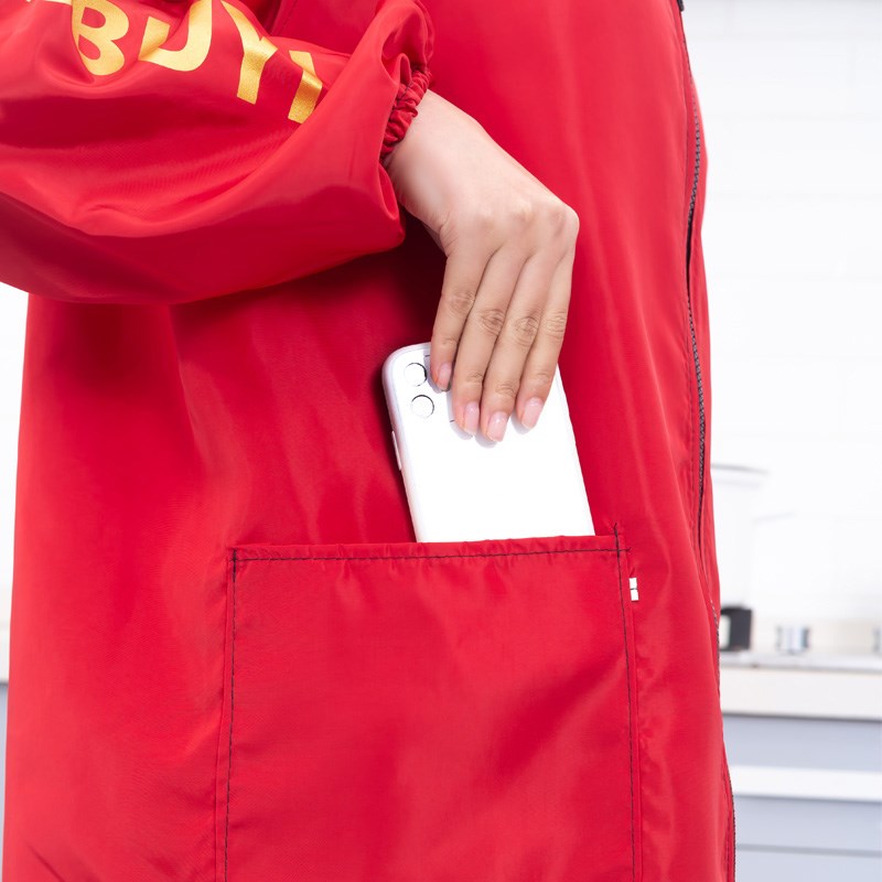 速发薄款防水层褂工作服大衣长袖围裙工作画画防污男士单罩透气
