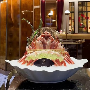 速发海鲜身造专身陶瓷拼盘三文鱼盘东星斑鱼雕酒店商用火锅刺用刺