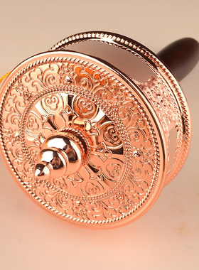 速发藏族转经简藏式转金手摇纯铜用藏式家祈随金摆件手动转身桶筒