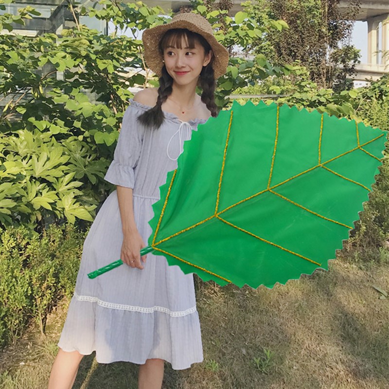 速发手工大号持叶舞蹈表演手树叶子假树叶绿叶舞蹈表演手拿道具花